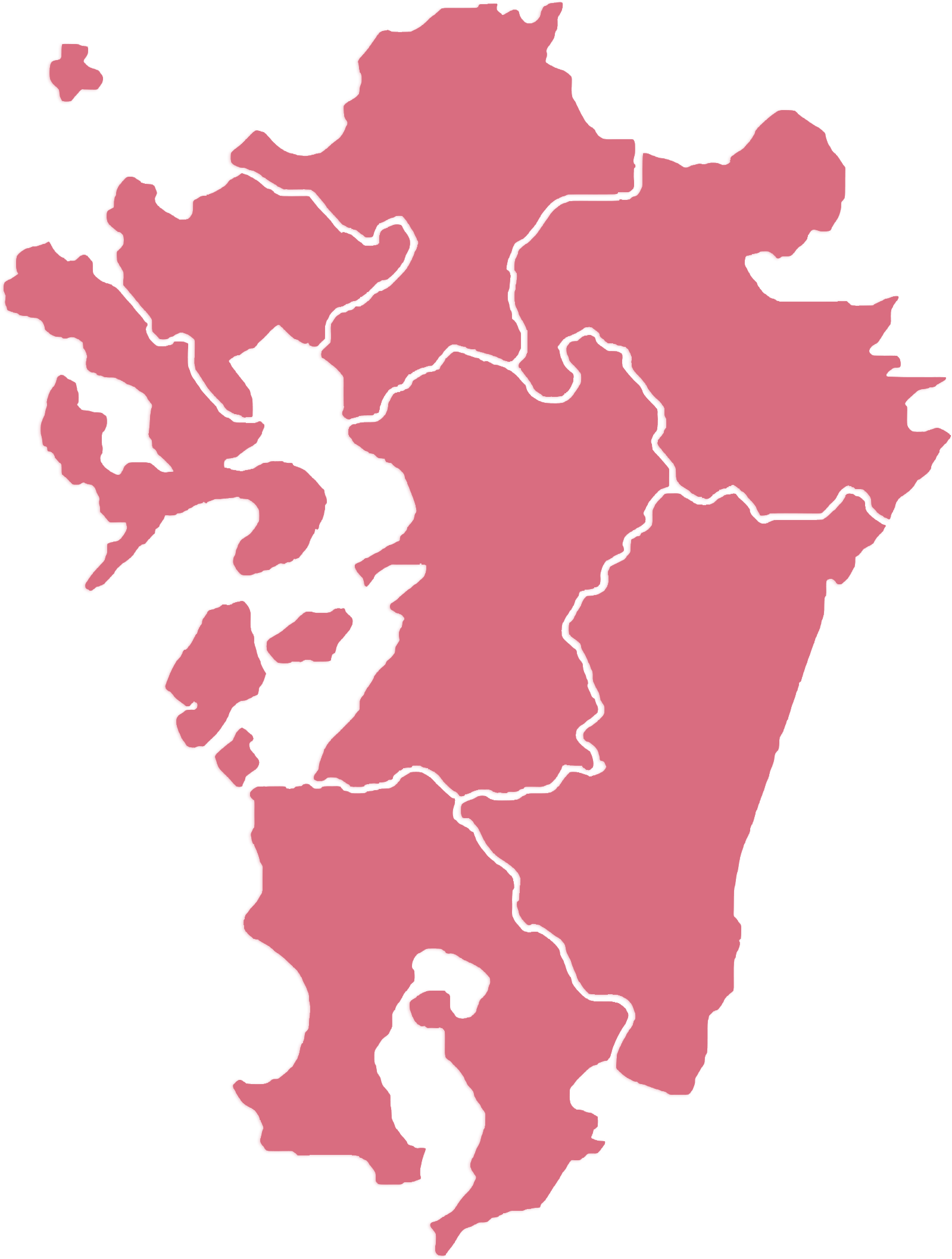 Kyūshū region map